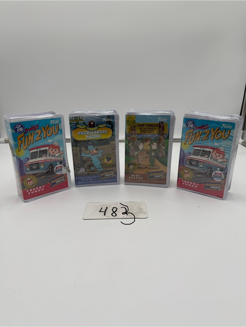 Funko Blockbuster Rewind Lot Freddy Funko Huckleberry Hound Mike Becker 4pc